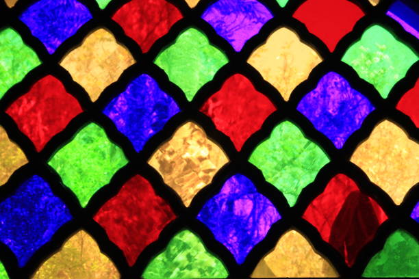 Colorful Stained Glass Colorful Stained Glass in Riyadh marrakesh riad stock pictures, royalty-free photos & images