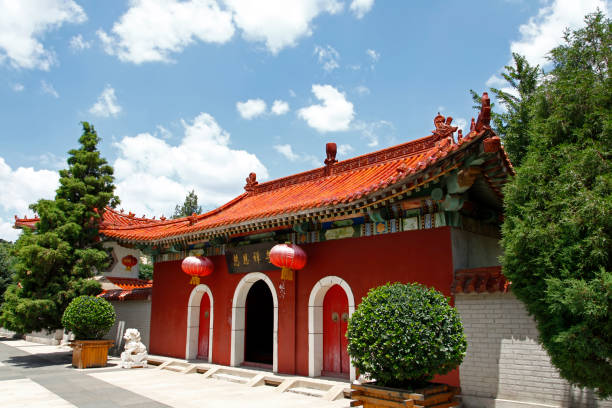istock Chinese ancient temple architecture, auspicious, solemn 673323396