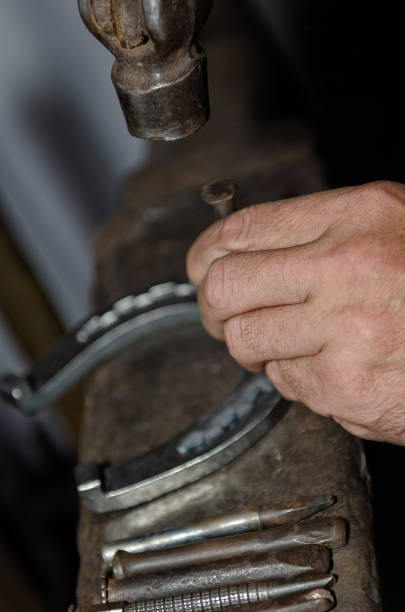 istock In the wedding day of remembrance horseshoe making. 673326262