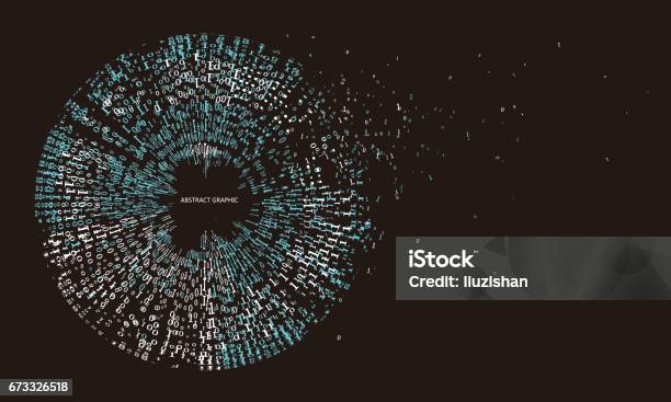 An Abstract Background Consisting Of Binary Numbers Stock Illustration - Download Image Now