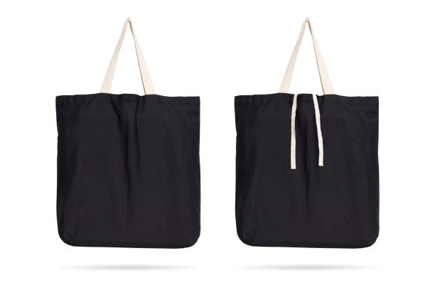 istock Black fabric bag on isolated background with clipping path. 673326582