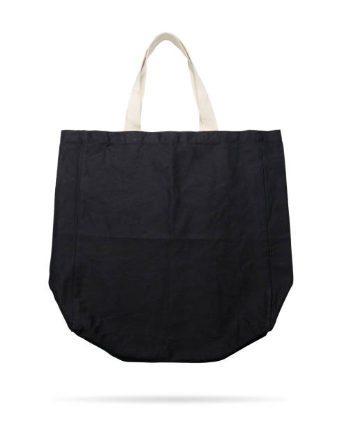 istock Black fabric bag on isolated background with clipping path. 673326710