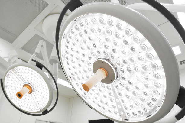 istock Two surgical lamps in operation room 673329814
