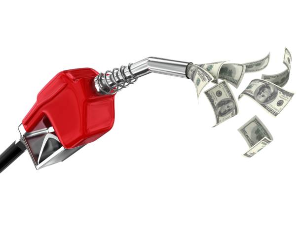 pompa del carburante olio risparmio energetico denaro - gasoline fossil fuel dollar sign fuel and power generation foto e immagini stock