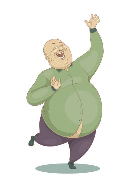 Cartoon Of The Fat Bald Man Character Illustrations, Royalty-Free Vector  Graphics & Clip Art - iStock