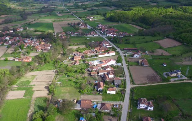 istock Countryside, aerial view 673342984
