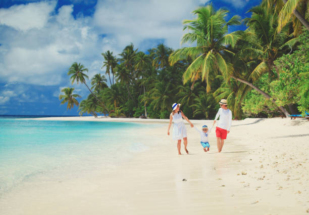 istock family with kid playing on tropical beach 673353768