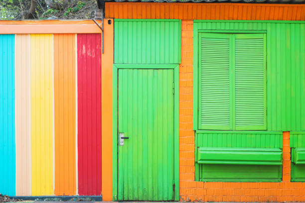 istock Colorful facade of a old house 673354700