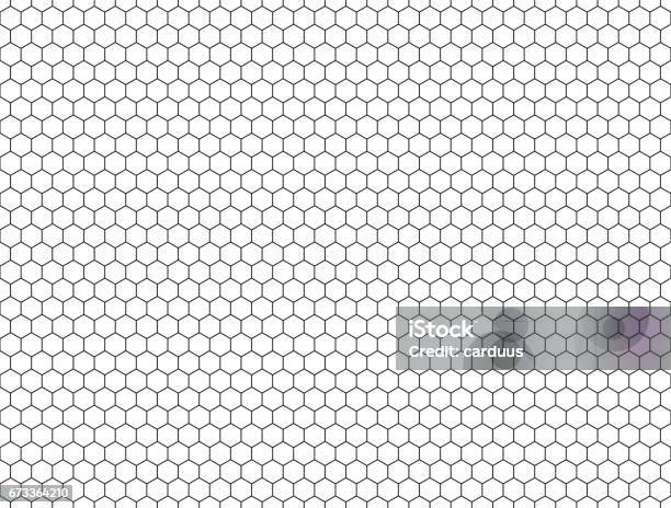 Seamless Contour Hexagon Background Stock Illustration - Download Image Now - Hexagon, Pattern, Honeycomb Pattern