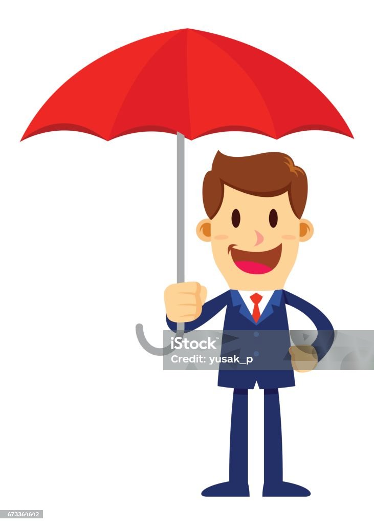 Businessman holding Umbrella Vector stock of a businessman holding an umbrella Adult stock vector