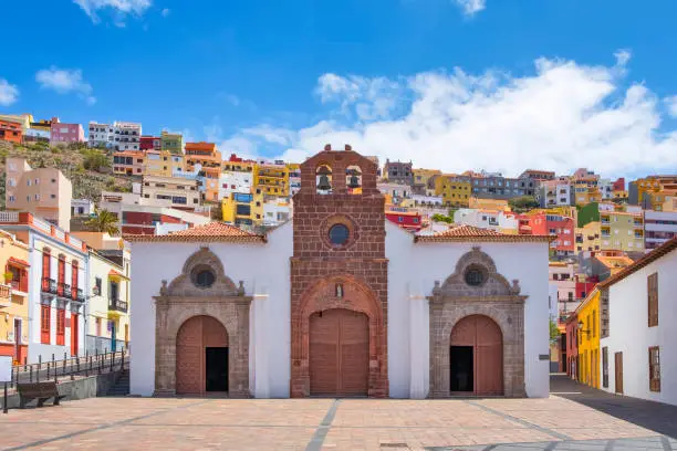 Iglesia de la Asuncion, oldest church on island La Gomera in town San Sebastian, Canary islands, Spain.