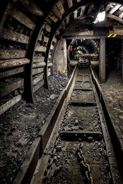 Underground corridor with steel support system and railroad truck