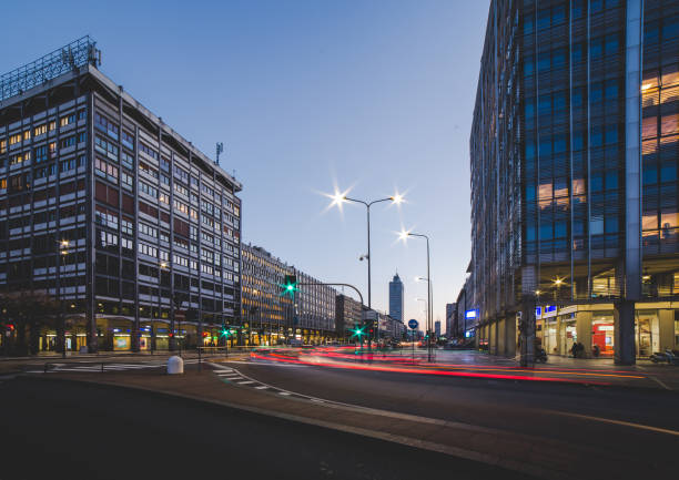 istock city night light - Milan Italy 673383340