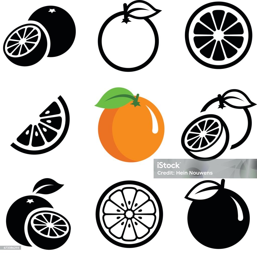 Oranje fruit - Royalty-free Sinaasappel vectorkunst