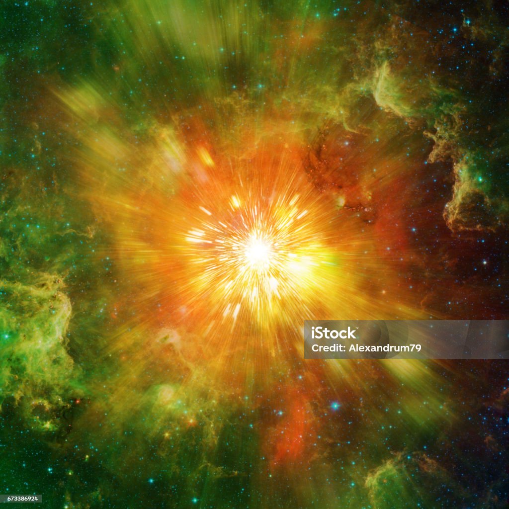 Big explosion in space and relic radiation. Elements of this image furnished by NASA (http://www.nasa.gov/) Airtight Stock Photo