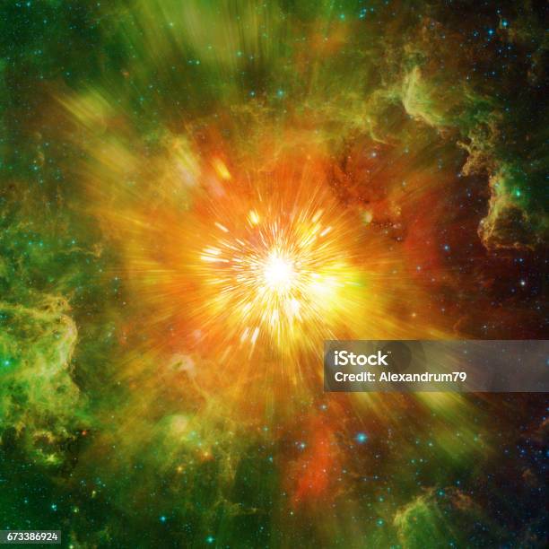 Big Explosion In Space And Relic Radiation Elements Of This Image Furnished By Nasa Stock Photo - Download Image Now