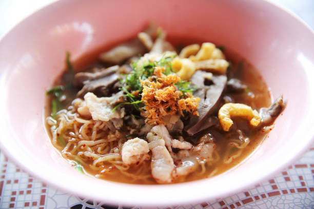 istock Thai food Tom yum noodle in Thai style 673394242