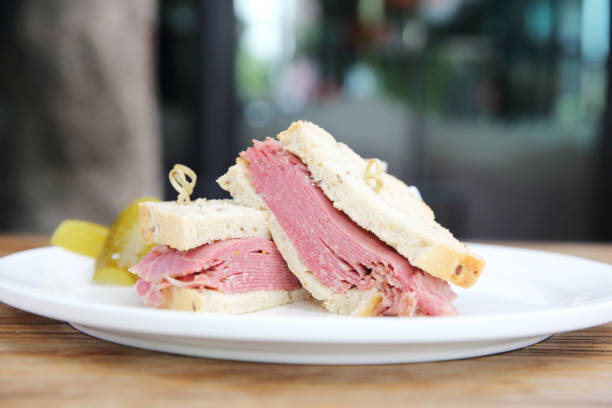 istock sandwich with roast beef pastrami 673404086