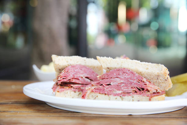 istock sandwich with roast beef pastrami 673404126