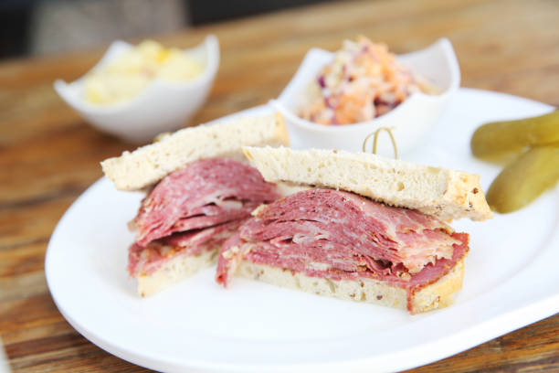 istock sandwich with roast beef pastrami 673404158