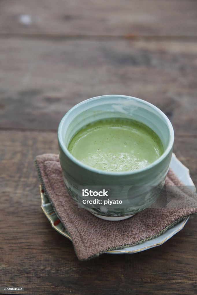 green tea latte Cream - Dairy Product Stock Photo