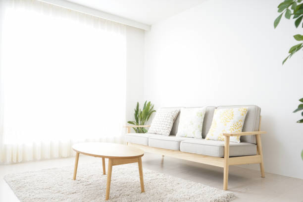 Simple room with nobody Simple room with nobody simple living stock pictures, royalty-free photos & images