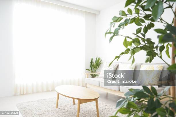 Simple Room With Nobody Stock Photo - Download Image Now - Domestic Room, Clean, Living Room