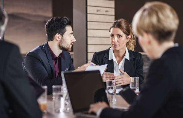 istock Business People Having a Meeting in a Cafe Restaurant 673417758