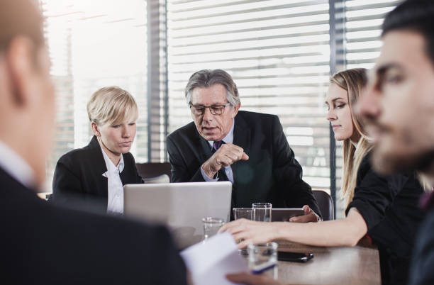 Business People Having a Meeting in a Cafe Restaurant