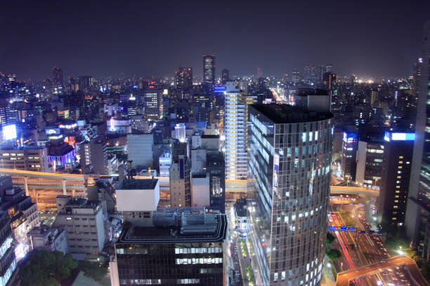 istock The night view of Osaka 673421870