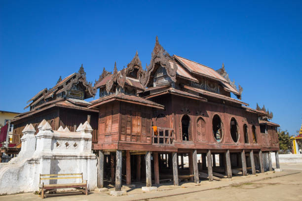 istock Shweyanpyay monastery, temple in Shan state Myanmar 673432500