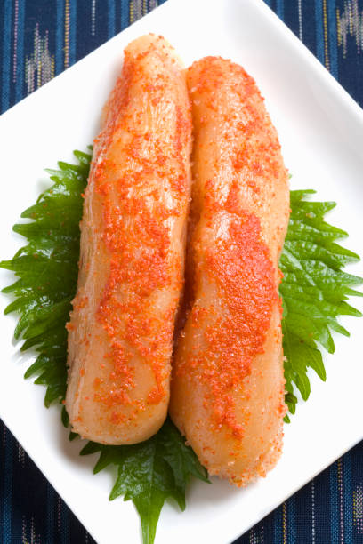 Japanese Polock Roe 70+ Fish Roe Caviar Spicy Pollock Roe Japanese Cuisine Stock Photos ...