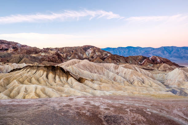 istock Death Valley National Park - Zabriskie Point at sunrise 673437784
