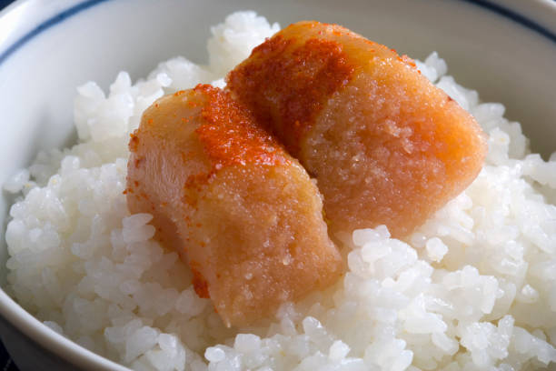 Japanese Polock Roe 70+ Fish Roe Caviar Spicy Pollock Roe Japanese Cuisine Stock Photos ...