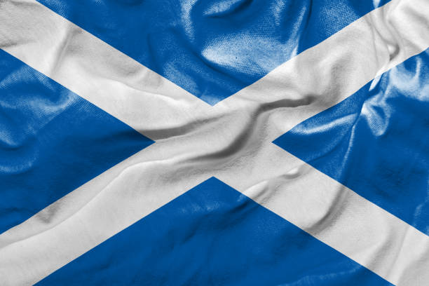 istock Waving Flag of Scotland 673442944