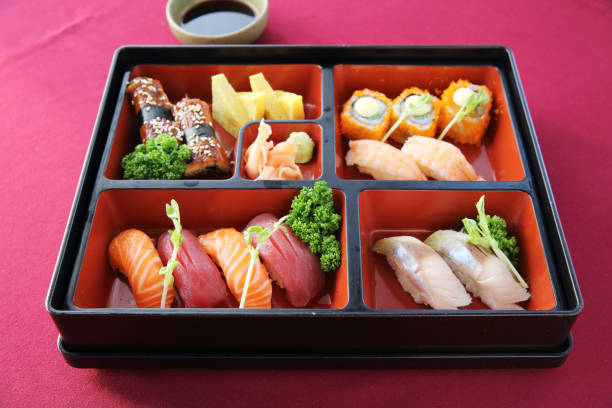 istock Japanese Bento sushi and soba 673451090
