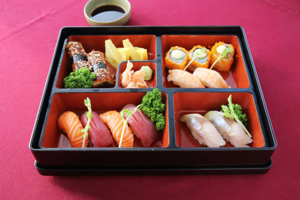 istock Japanese Bento sushi and soba 673451098