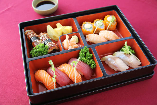 istock Japanese Bento sushi and soba 673451100