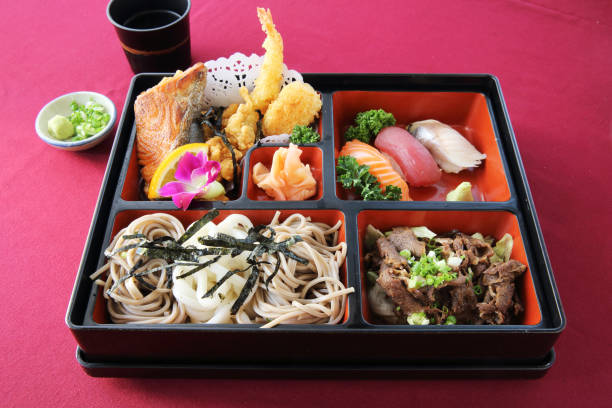 istock Japanese Bento sushi and soba 673451242