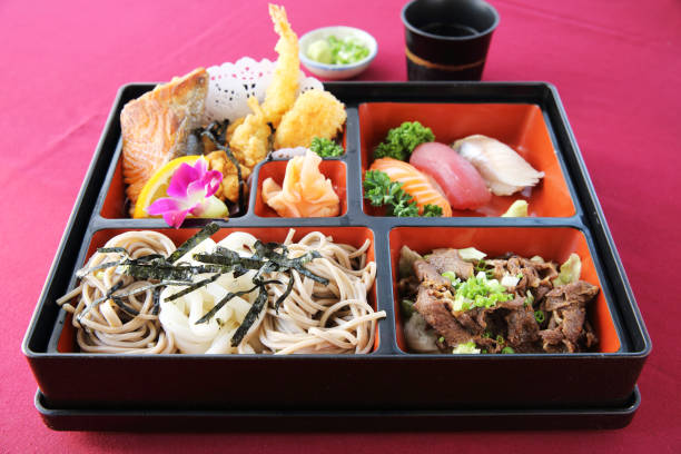 istock Japanese Bento sushi and soba 673451294