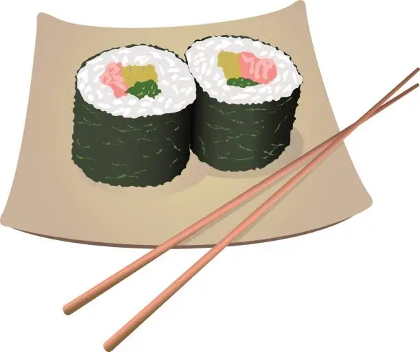 Vector illustration of sushi