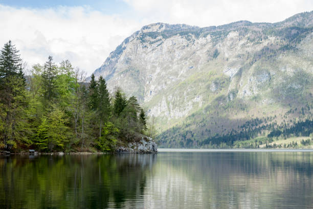 istock Mountain lake with crystal clear water 673469324