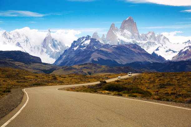 istock Views from highway at peaks of Andes 673520380