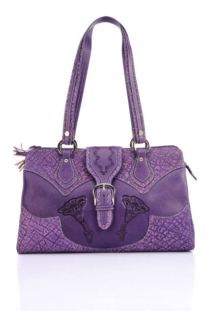 istock Leather female bag on a white background 673520682
