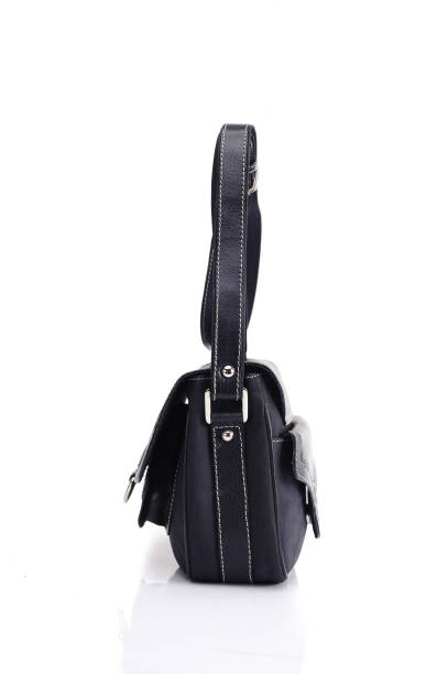 istock Leather female bag on a white background 673521664