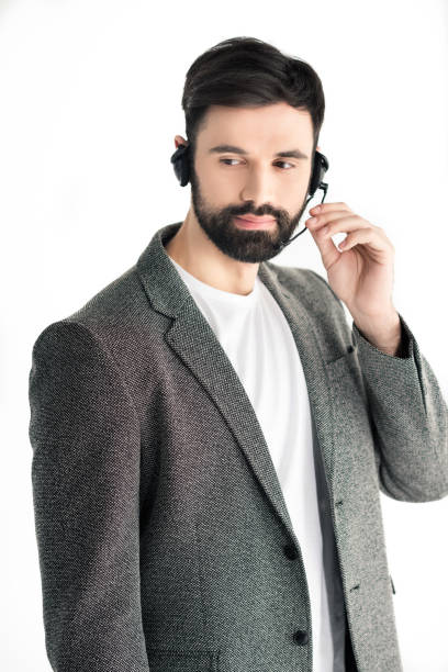 istock portrait of pensive call center operator in headset isolated on white 673524730