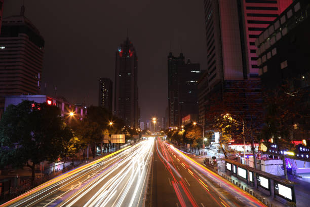China Shenzhen future modern building night view