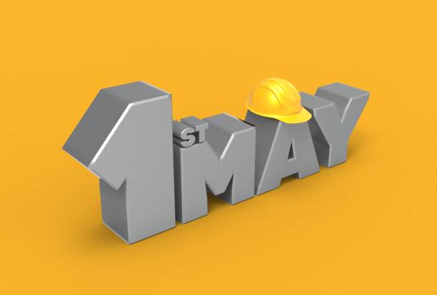 istock 1 May Labor day. International worker's day. 3D illustrating 673532344