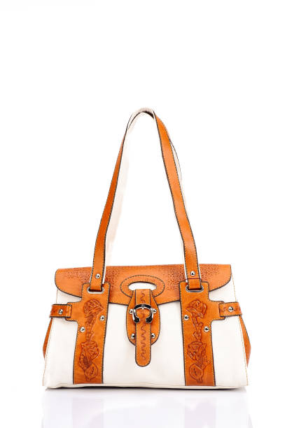 istock Leather female bag on a white background 673539572
