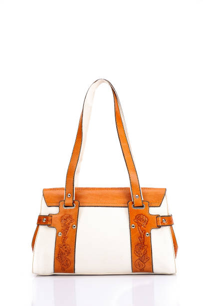 istock Leather female bag on a white background 673541784